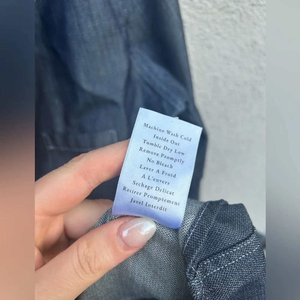 Frank & Eileen Barry button down dark rinse shirt - Picture 4 of 6